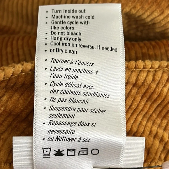 Paige Hoxton Ankle Skinny Corduroy Pants in Marigold - Size 29 - Picture 9 of 9